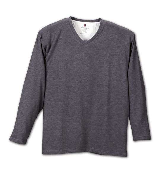 Free gate スラブタック天竺長袖VTシャツ グレー