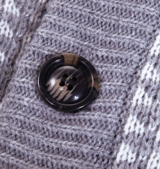 Free gate ビッググレンチェックショールカーディガン グレー