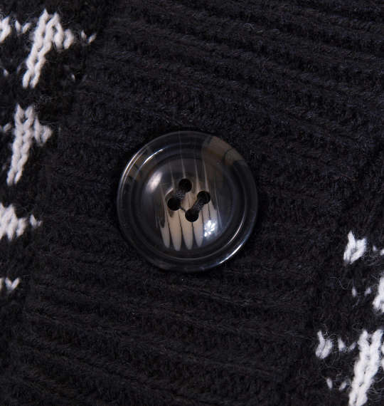 Free gate ビッググレンチェックショールカーディガン ブラック