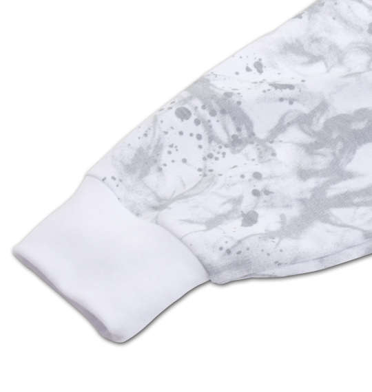 WILD LIFE 総柄フルジップパーカー+半袖Tシャツ ホワイト×ブラック