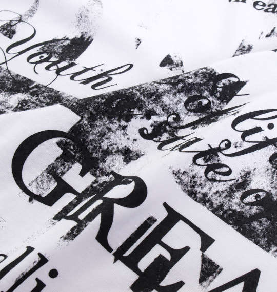 WILD LIFE 総柄フルジップパーカー+半袖Tシャツ ブラック×ホワイト