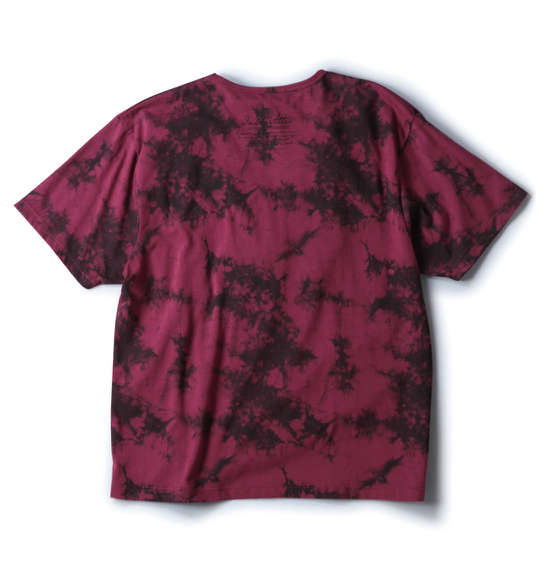 in the attic ムラプリント半袖Tシャツ ボルドー