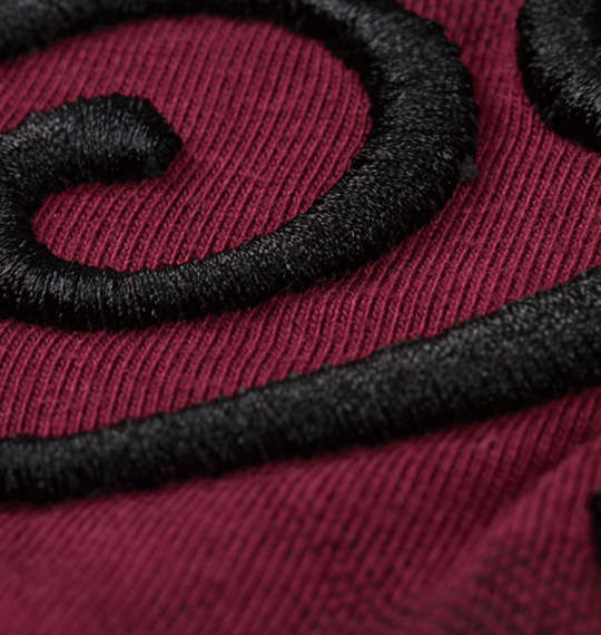 in the attic ムラプリント半袖Tシャツ ボルドー