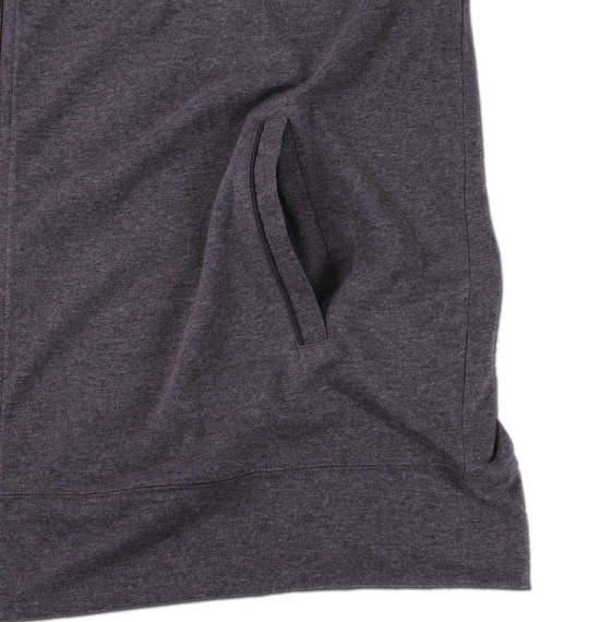 launching pad 杢天竺半袖パーカー+半袖Tシャツ チャコール杢×ホワイト