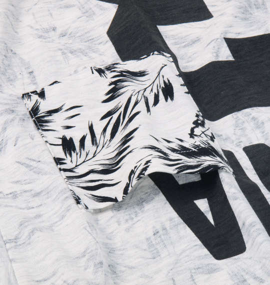 Free gate ボタニカル総柄プリント半袖Tシャツ オートミール