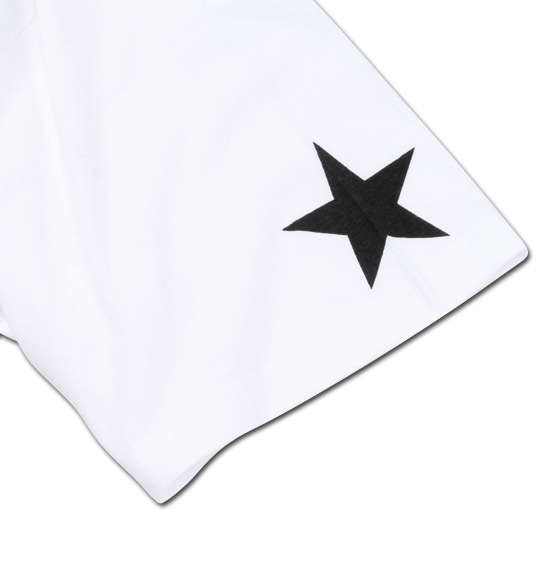 RIMASTER メッシュ使いビッグロゴ半袖Tシャツ ホワイト