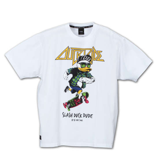 b-one-soul DUCK半袖Tシャツ ホワイト