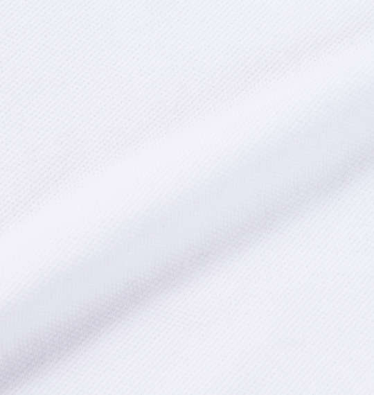 Timely Warning 鹿の子バイアス前立て半袖ポロシャツ ホワイト