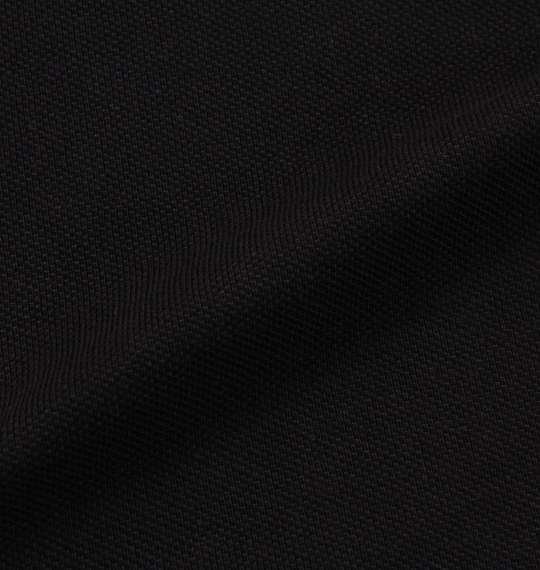 Timely Warning 鹿の子バイアス前立て半袖ポロシャツ ブラック