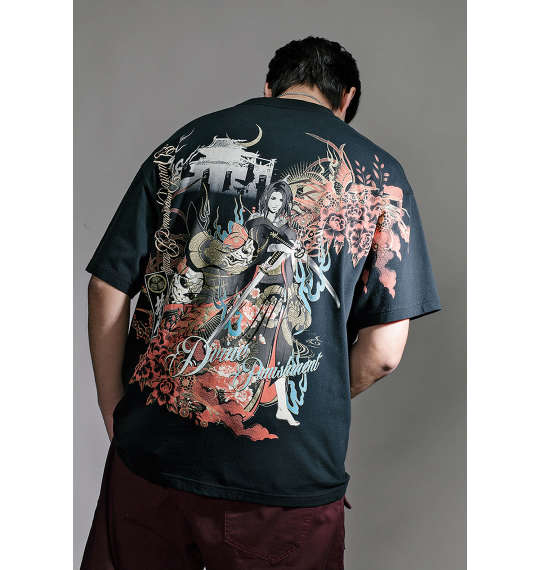 絡繰魂抜刀娘 羅生門葵半袖Tシャツ ブラック