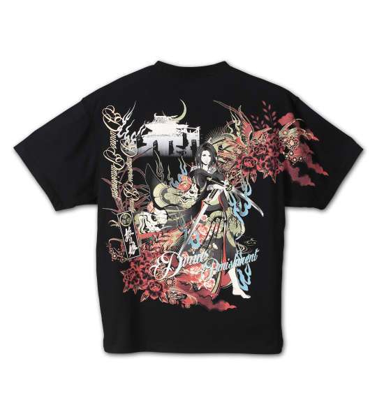 絡繰魂抜刀娘 羅生門葵半袖Tシャツ ブラック