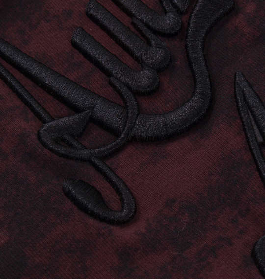 in the attic タイダイプリント半袖ポロシャツ ボルドー