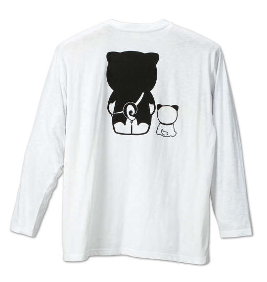 黒柴印和んこ堂 スラブ天竺長袖Tシャツ オフホワイト