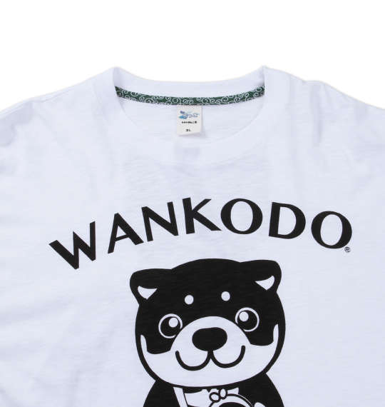 黒柴印和んこ堂 スラブ天竺長袖Tシャツ オフホワイト