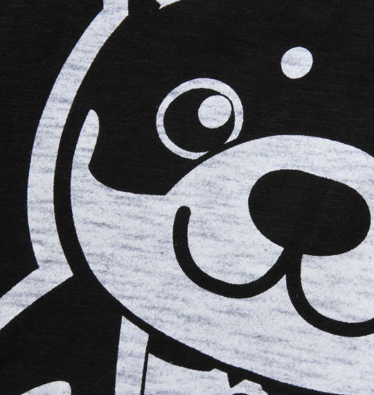 黒柴印和んこ堂 スラブ天竺長袖Tシャツ ブラック