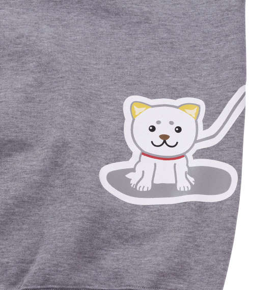 黒柴印和んこ堂 裏起毛クルートレーナー モクグレー