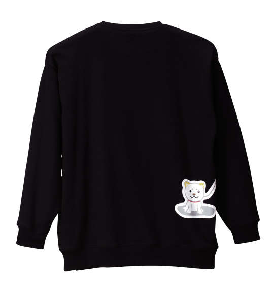 黒柴印和んこ堂 裏起毛クルートレーナー ブラック