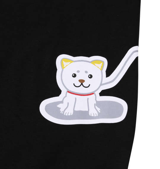 黒柴印和んこ堂 裏起毛クルートレーナー ブラック