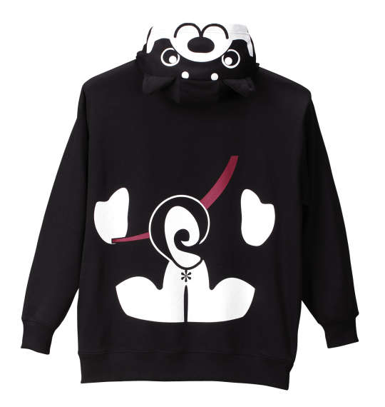 黒柴印和んこ堂 裏起毛プルパーカー ブラック