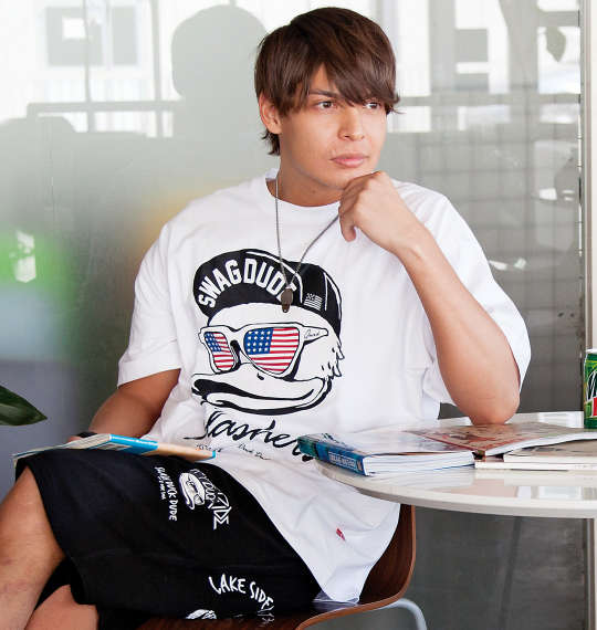 b-one-soul DUCK USA半袖Tシャツ ホワイト