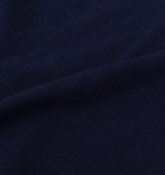 Free gate スラブ天竺パネル切替半袖Tシャツ ネイビー