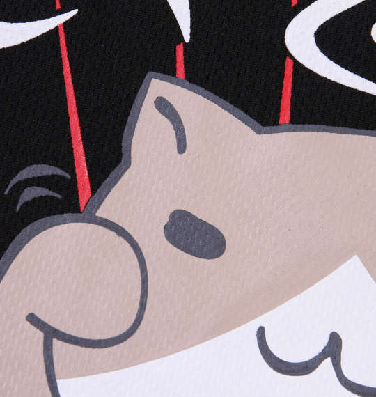 NECOBUCHI-SAN DRYメッシュ半袖Tシャツ ブラック