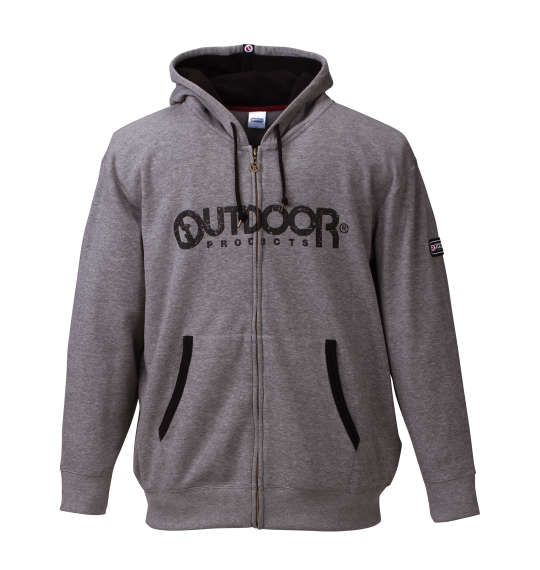 OUTDOOR PRODUCTS 裏シャギーフルジップパーカー モクグレー