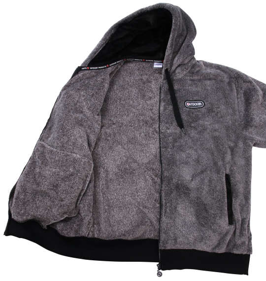 OUTDOOR PRODUCTS シルキーフリースフルジップパーカー グレー