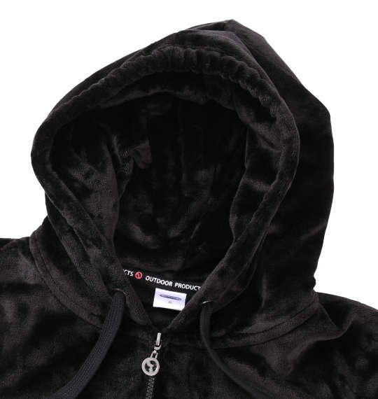 OUTDOOR PRODUCTS シルキーフリースフルジップパーカー ブラック