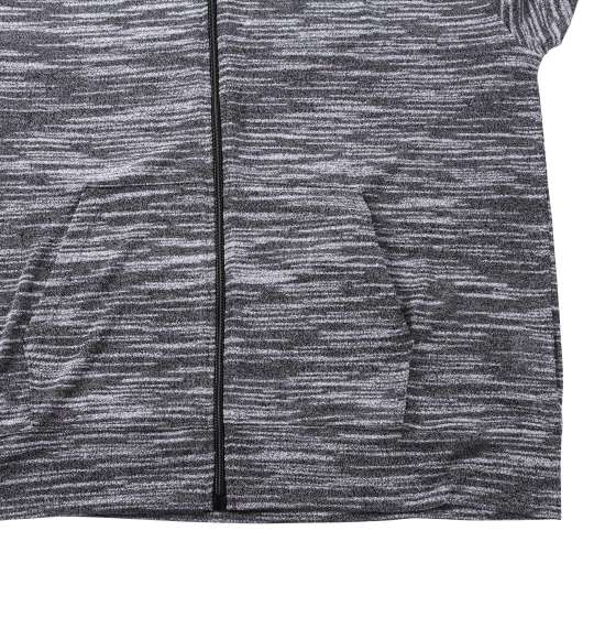 launching pad 甘編みスラブ杢半袖パーカー+半袖Tシャツ ブラック杢×ホワイト