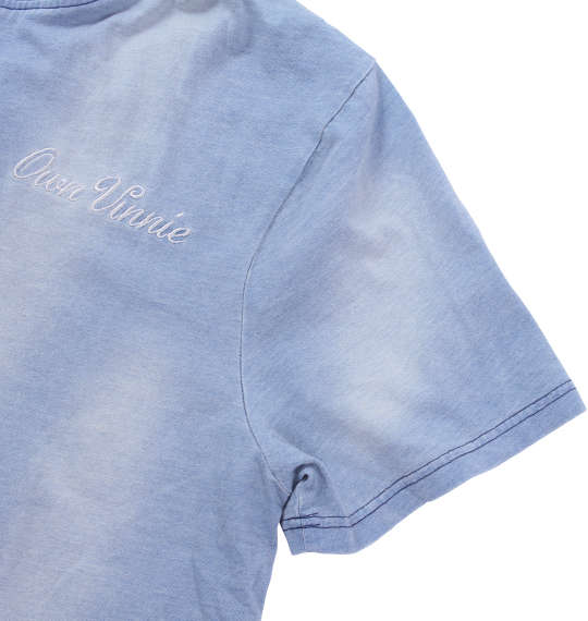 in the attic インディゴ天竺半袖フルジップパーカー サックス