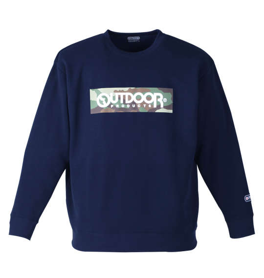 OUTDOOR PRODUCTS 裏シャギークルートレーナー ネイビー