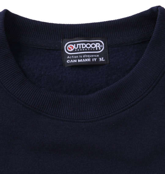 OUTDOOR PRODUCTS 裏シャギークルートレーナー ネイビー