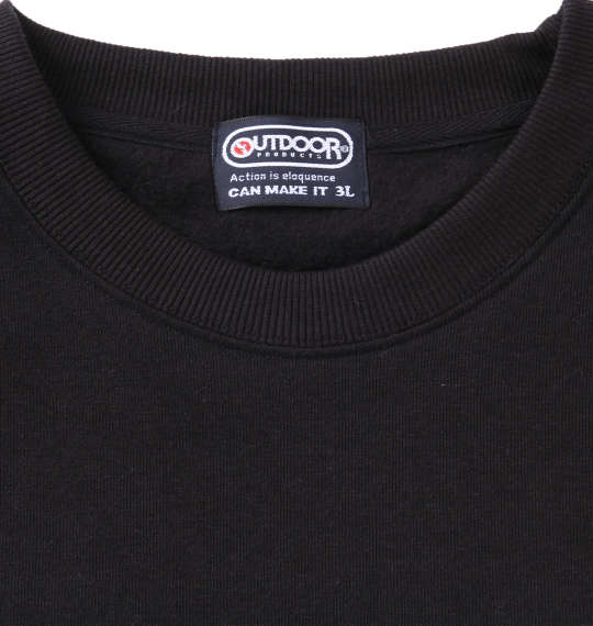 OUTDOOR PRODUCTS 裏シャギークルートレーナー ブラック