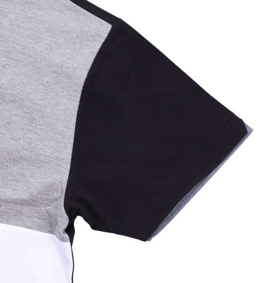 Timely Warning 鹿の子BOX切替半袖ポロシャツ ネイビー