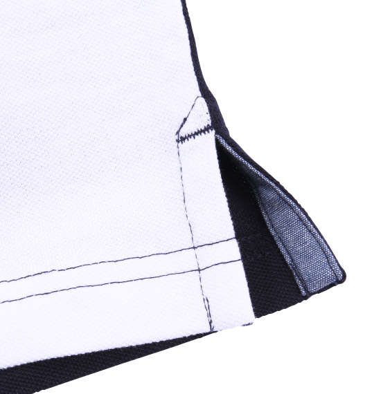 Timely Warning 鹿の子BOX切替半袖ポロシャツ ネイビー