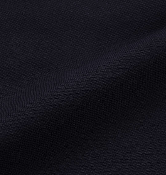 Timely Warning 鹿の子BOX切替半袖ポロシャツ ネイビー