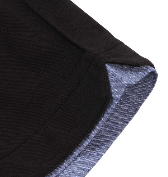 Timely Warning 鹿の子BOX切替半袖ポロシャツ ブラック