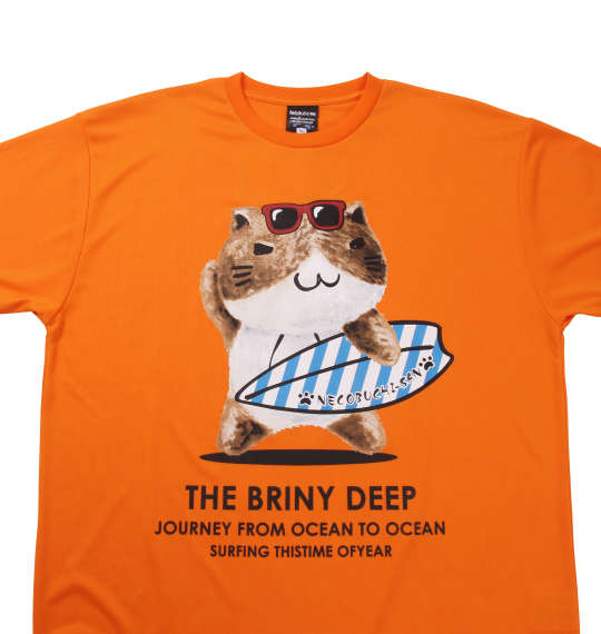 NECOBUCHI-SAN DRYメッシュ半袖Tシャツ オレンジ