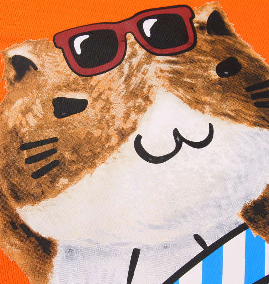 NECOBUCHI-SAN DRYメッシュ半袖Tシャツ オレンジ