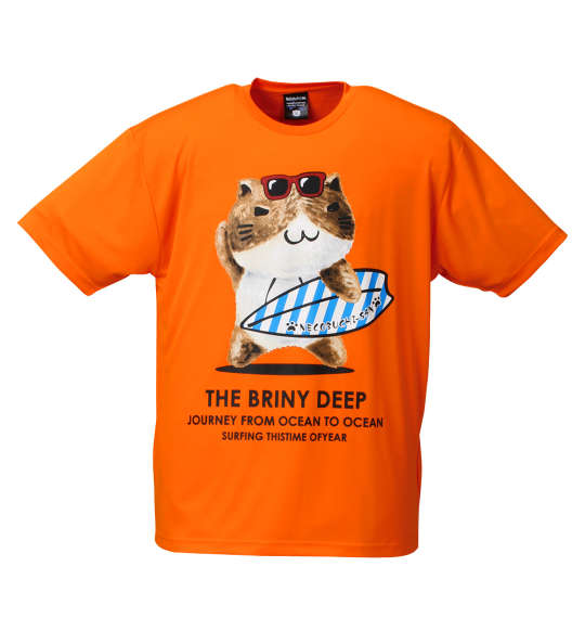 NECOBUCHI-SAN DRYメッシュ半袖Tシャツ オレンジ