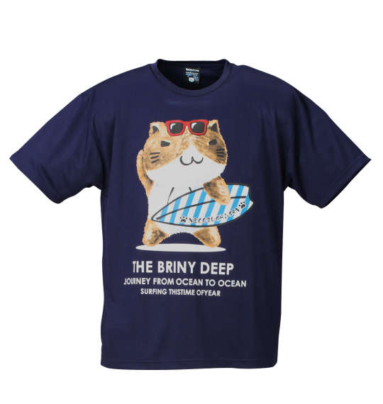 NECOBUCHI-SAN DRYメッシュ半袖Tシャツ ネイビー