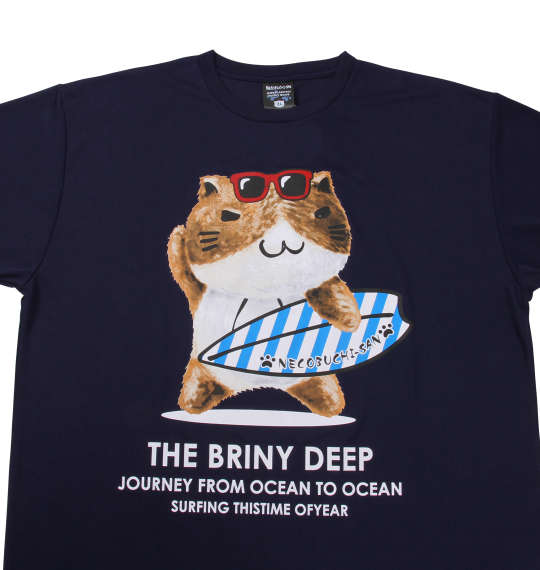 NECOBUCHI-SAN DRYメッシュ半袖Tシャツ ネイビー