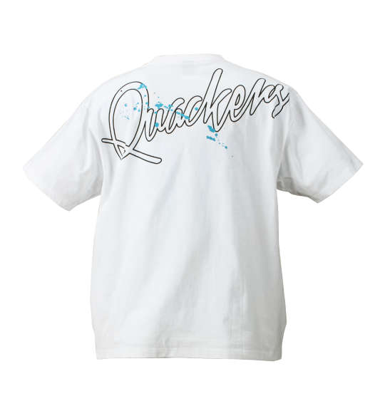 b-one-soul DUCKドリッププリント半袖Tシャツ ホワイト