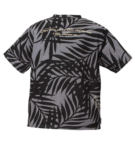 GLADIATE リーフ総柄半袖Tシャツ ブラック