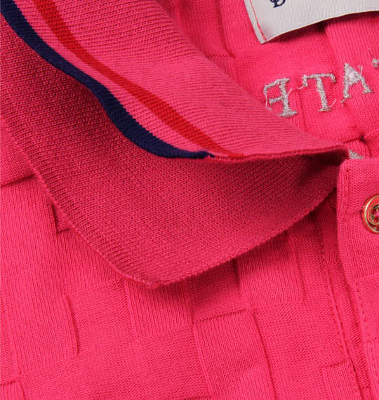 GLADIATE ブロックリンクスジャガード半袖ポロシャツ ピンク