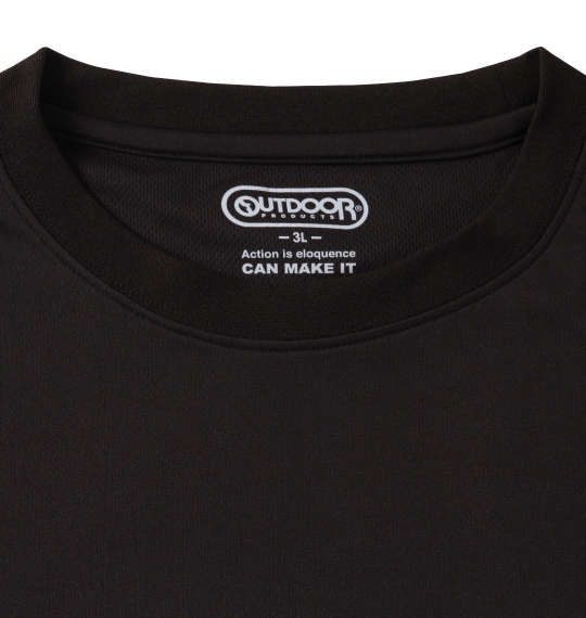 OUTDOOR PRODUCTS DRYメッシュ半袖Tシャツ ブラック