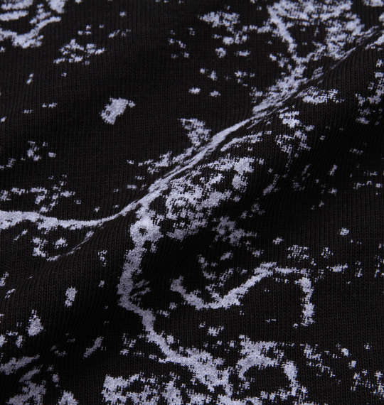 BEAUMERE 総柄ノースリーブパーカー+裾ラウンド半袖Tシャツ ブラック×ホワイト