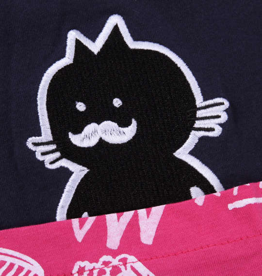 LUCPY 半袖Tシャツ+ハーフパンツ ネイビー×ピンク