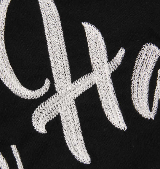 SHELTY チェーン刺繍+プリント半袖Tシャツ ブラック